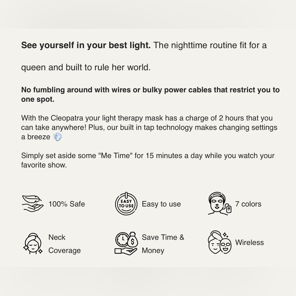 Cleopatra LED Light Mask - Picture 10 of 13